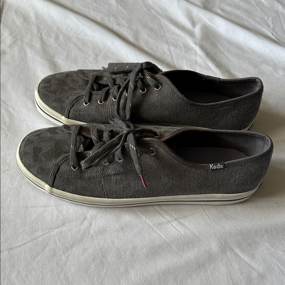 Keds Charcoal Lace-Up Sneakers